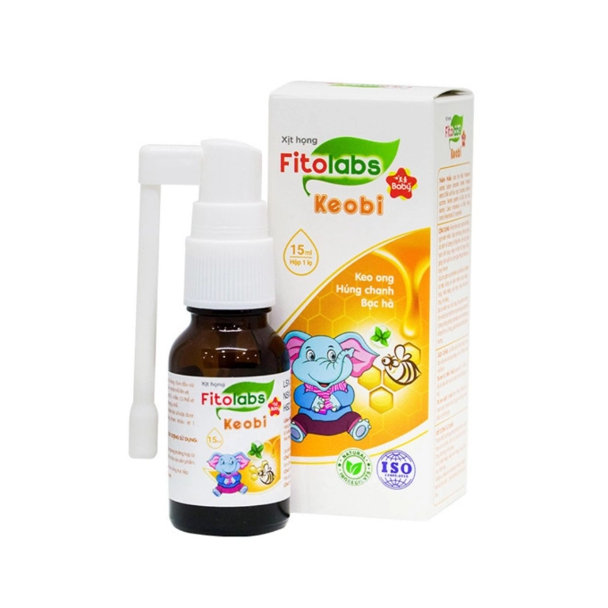 Xịt Họng Keo Ong Fitolabs Keobi Giúp Làm Sạch Miệng Cho Bé - Lọ 15ml FITO17